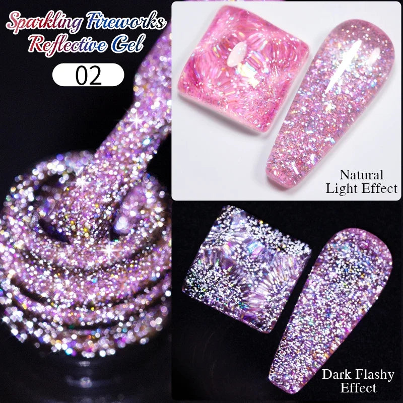 Cat Eye Magnetic Gel Polish 7.5ml - Professional Long-Lasting Nail Art Permanent Makeup Machines FireworksReflective2