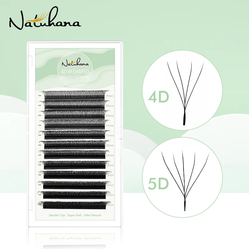 W-Shaped Volume Eyelash Extensions – 4D-6D Premade Fans for Rapid Volume | Tidesmit
