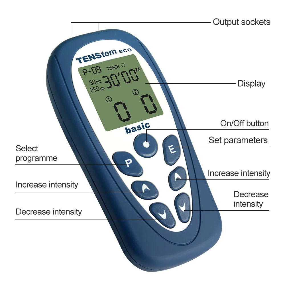 Tens Unit Muscle Stimulator - 16 Mode EMS Deep Tissue Massager Body Shaping Massage Equipment Tidesmit