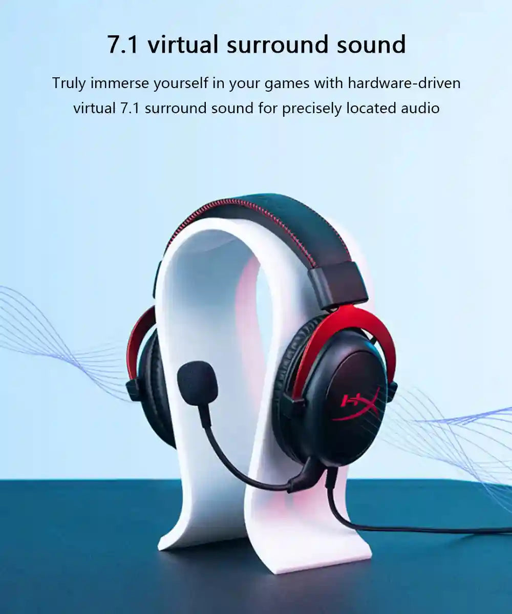 HyperX Cloud II Gaming Headset - 7.1 Surround Sound Over-Ear Headphones Tidesmit