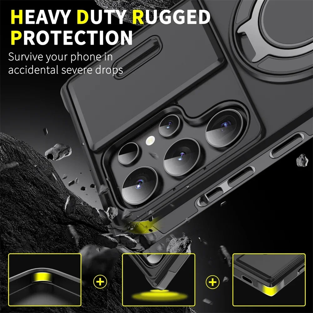 Samsung Galaxy S25 Magnetic Case with Camera Cover - Slim Fit Protection Tidesmit