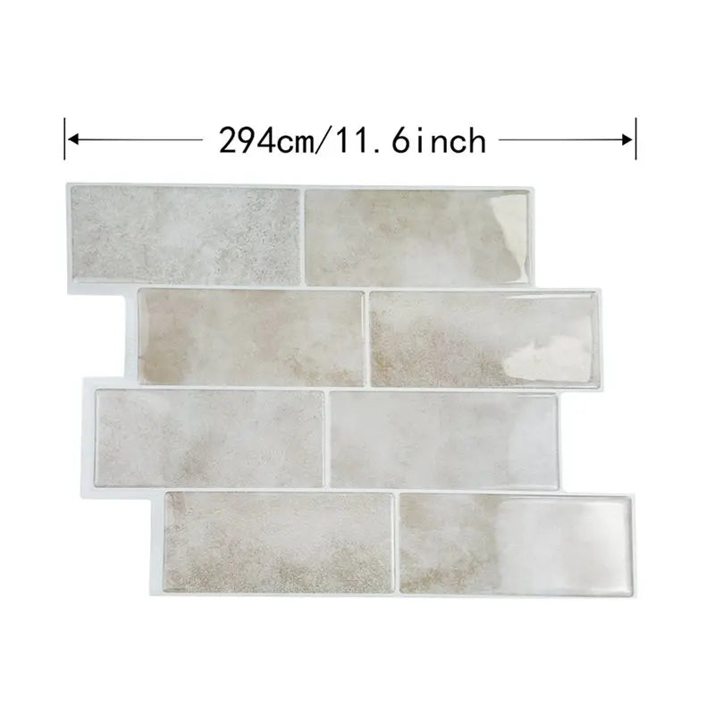 Subway Backsplash Tile Peel And Stick Wall Tiles For Bathroom Waterproof 20 Sheets Beige Stone Peel And Stick Backsplash-[A04I T