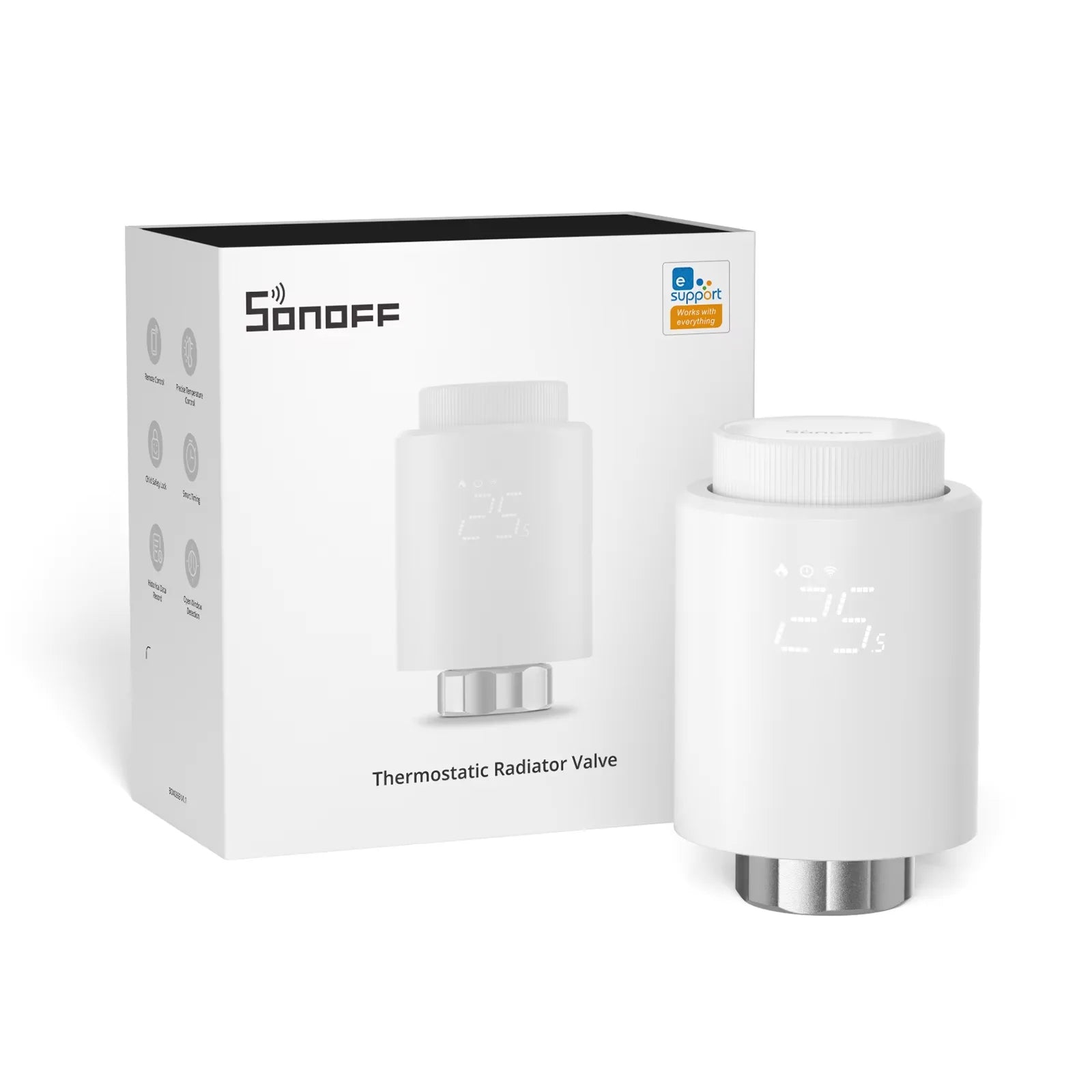 1-6PCS SONOFF TRVZB Zigbee Thermostatic Radiator Valve Smart Home eWeLink App Remote Control Works with SONOFF ZB Bridge-P