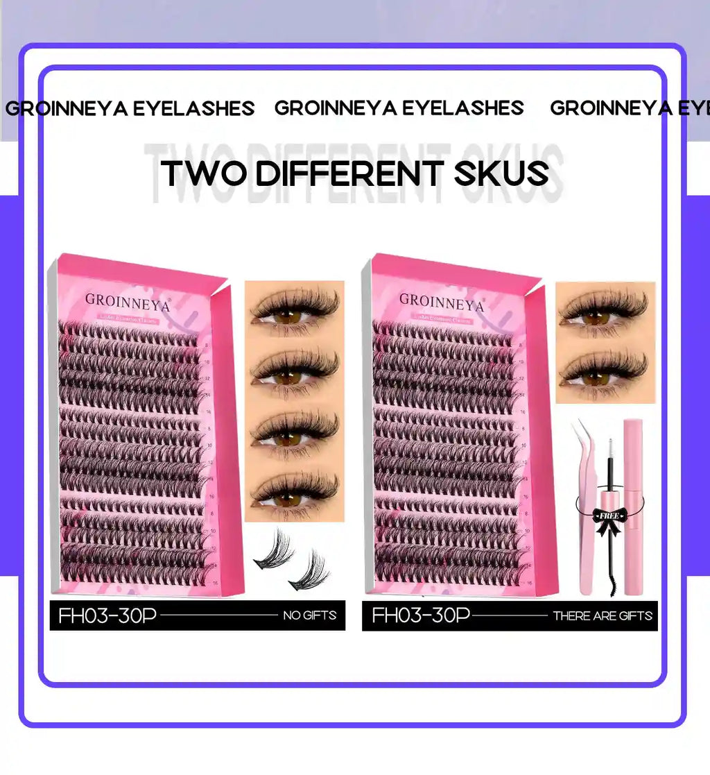 DIY Lash Extension Kit with Bond and Seal - Pro Cluster Set Lip Care Tidesmit