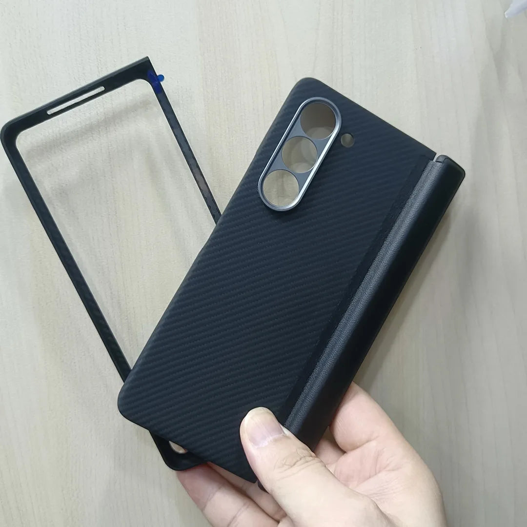 Samsung Galaxy Z Fold 6 Carbon Fiber Case - Slim Military-Grade Cover Tidesmit