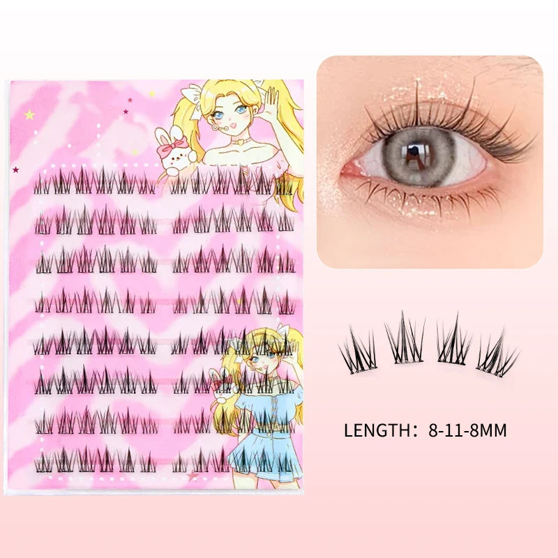 Self Adhesive Eyelashes Clusters No Glue Reusable C Curl Tidesmit Tidesmit