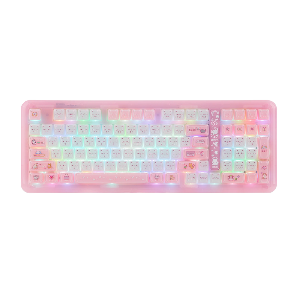 KiiBOOM Phantom98 Lite 96% ANSI US Layout VIA Programmable Gasket Wired/BT/2.4GHz Wireless Mechanical Gaming Keyboard 8000mAh