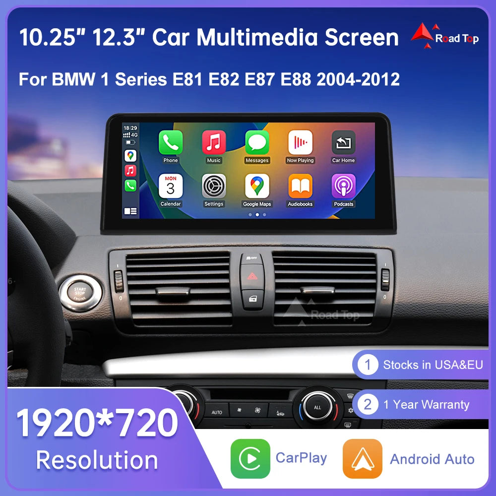 Wireless CarPlay Touch Display for BMW 1 Series E81 E87 CIC/CCC Tidesmit
