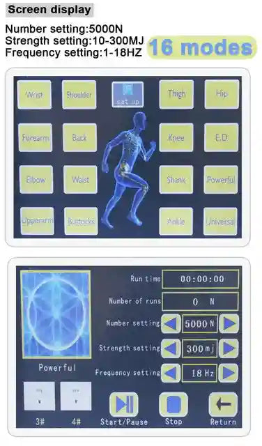 Shockwave Therapy Machine: Electric Muscle Relief & 7 Massage Heads Massage Chairs Tidesmit
