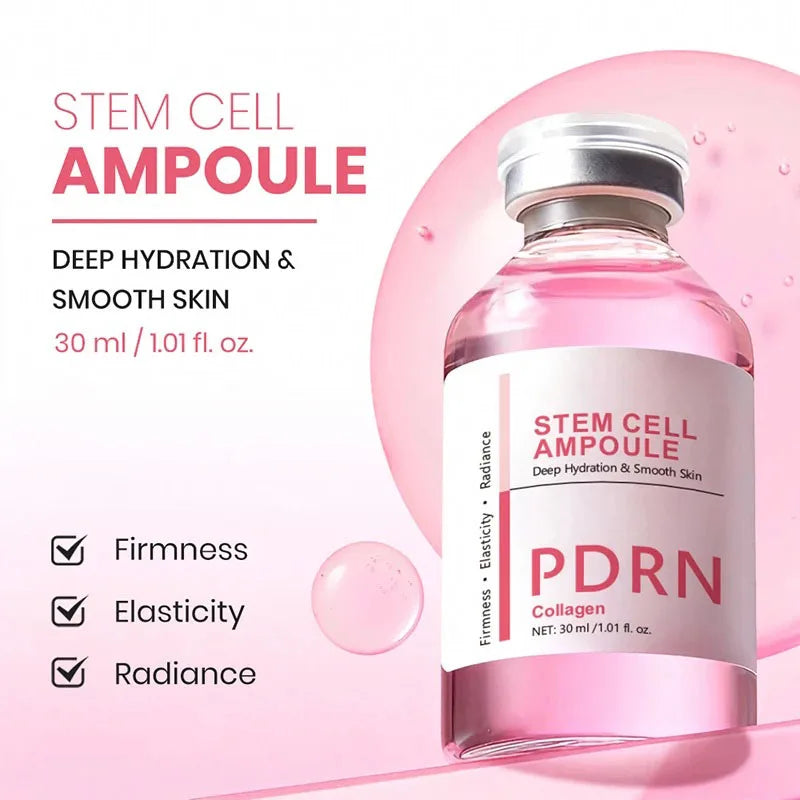 Stem Cell Ampoule Essence, Pink PDRN Ampoule, Collagen Moisturizing Anti-Aging Essence