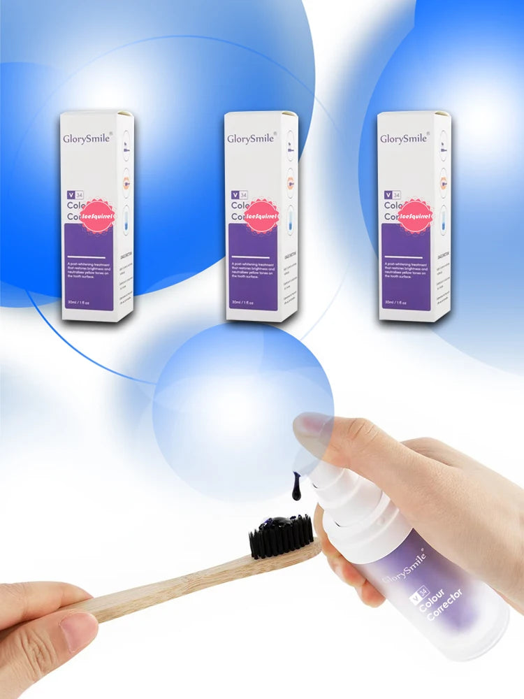 Tidesmit V34 purple teeth whitening toothpaste for plaque removal and professional oral hygiene cleaning