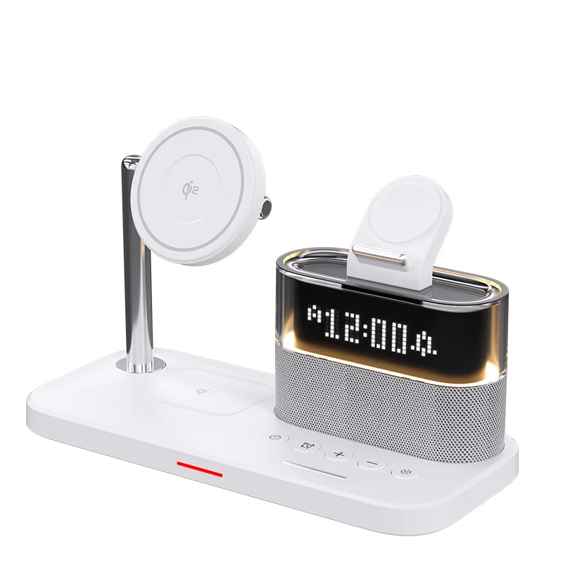 Tidesmit 3-in-1 Qi2 Wireless Charging Station for MagSafe Devices white Tidesmit