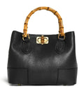 Royaa Handmade Genuine Leather Luxury Fashion Tote Handbag Elegant Top Handle Purse Vintage Black Leather Frame Bag Lock
