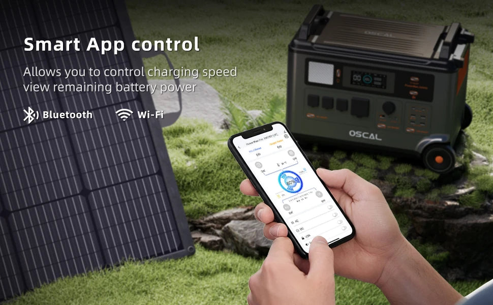 Oscal PowerMax3600SE Portable Power Station 3600W Solar Generator 3600Wh LiFePO4 Battery 14 Outlets Morse Code For Emergency Use No parallel operation function
