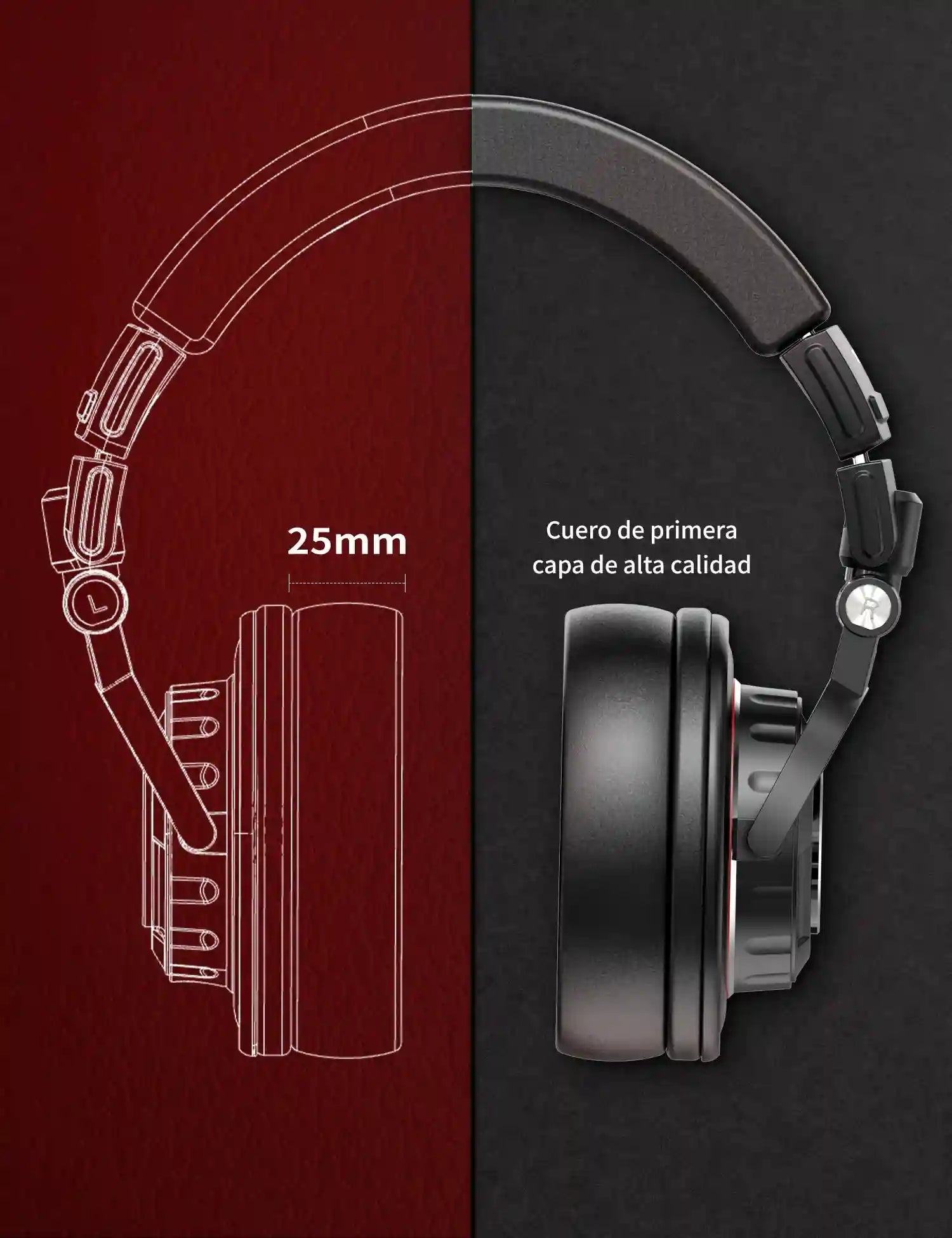 Studio Monitor Over-Ear Headphones - Detachable Cord Ti660x Tidesmit