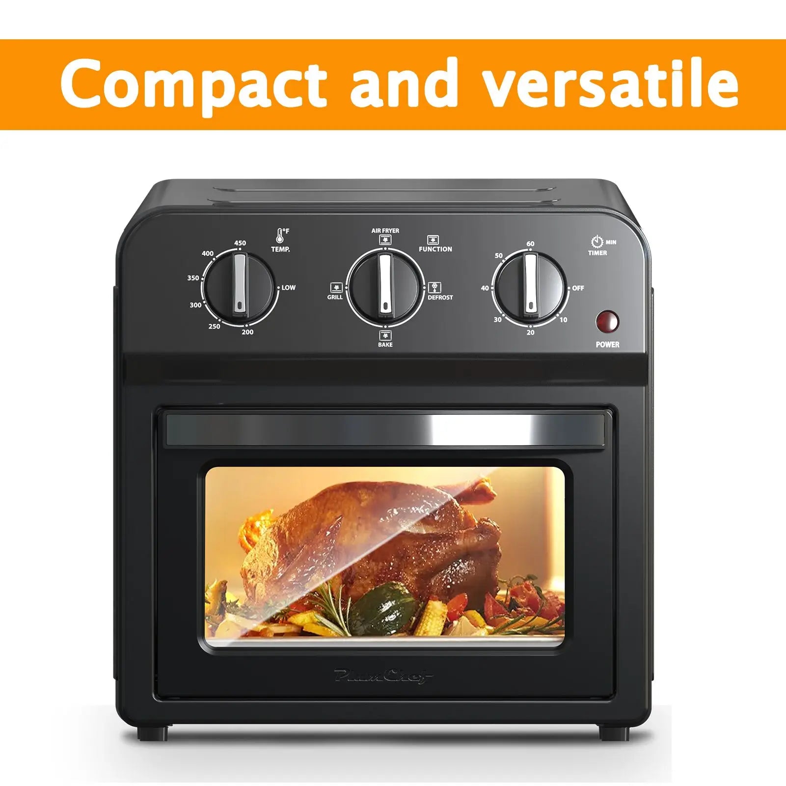 Family Size Air Fryer Toaster Oven Combo,13QT,360° Hot Air Circulation for Healthy Oil-Free Cooking, Multifunctional Convection Contertop Oven, Adjustable Time & Temp Control