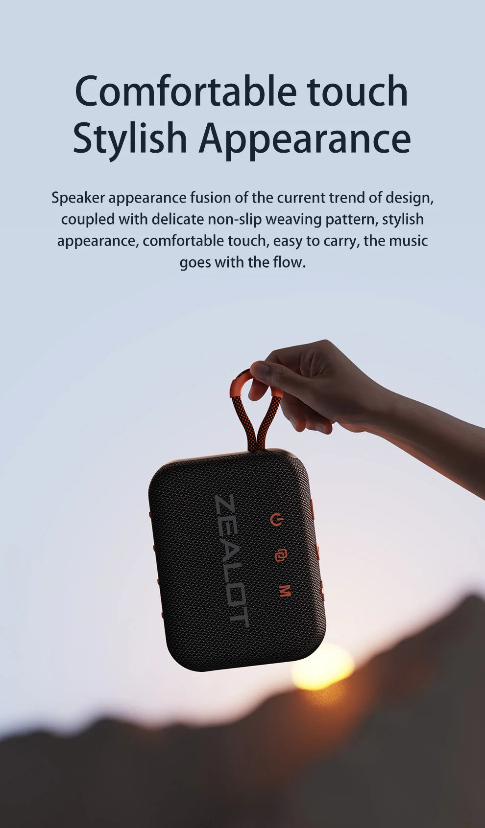 ZEALOT S75 10W Wireless Speakers, Outdoor Portable Subwoofer Speaker Waterproof IPX 6, Wireless Speaker, Dual Pairing,3000mAh.
