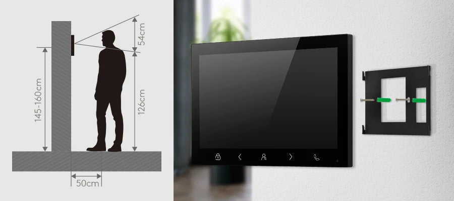 HOMSECUR XM103D 10" WIFI Indoor Monitor for HDS 4 Wire Video Doorphone Entry Intercom