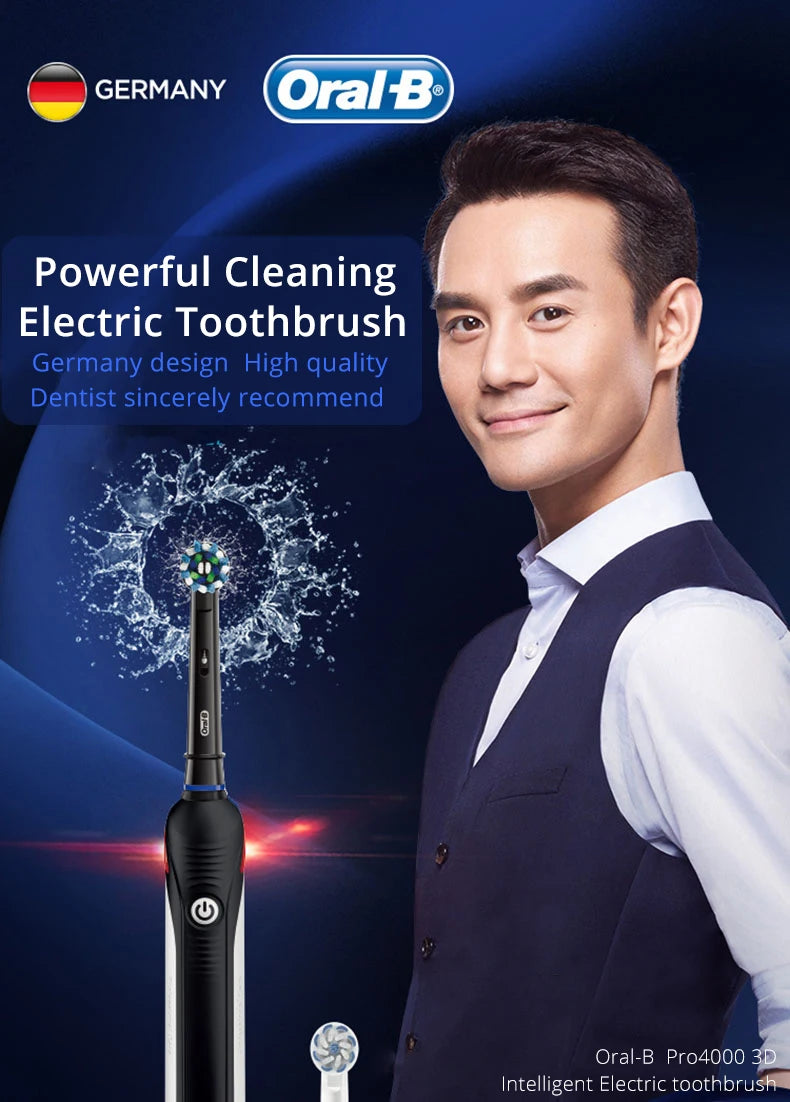 Oral B Sonic Electric Toothbrush PRO4000 RPO600 D12 Vitality Rotating Tooth Brush for Adults Oral Cares Rechargeable Waterproof