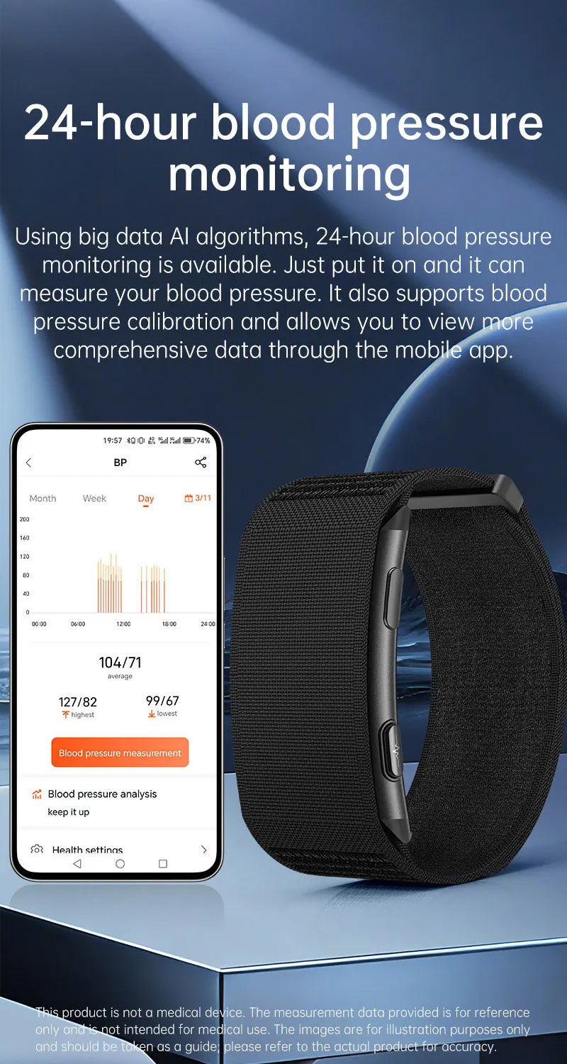 VWAR No Screen Health Smart Bracelet ECG+PPG Blood Pressure Heart Rate Sleep 24h Monitoring Fitness Tracker Smartwatch Men Women