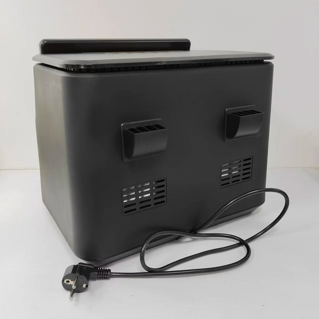 Commercial Digital Large-Capacity Touchscreen Display Stainless Steel Double Basket Smart Electric Square air Fryer Oven Home