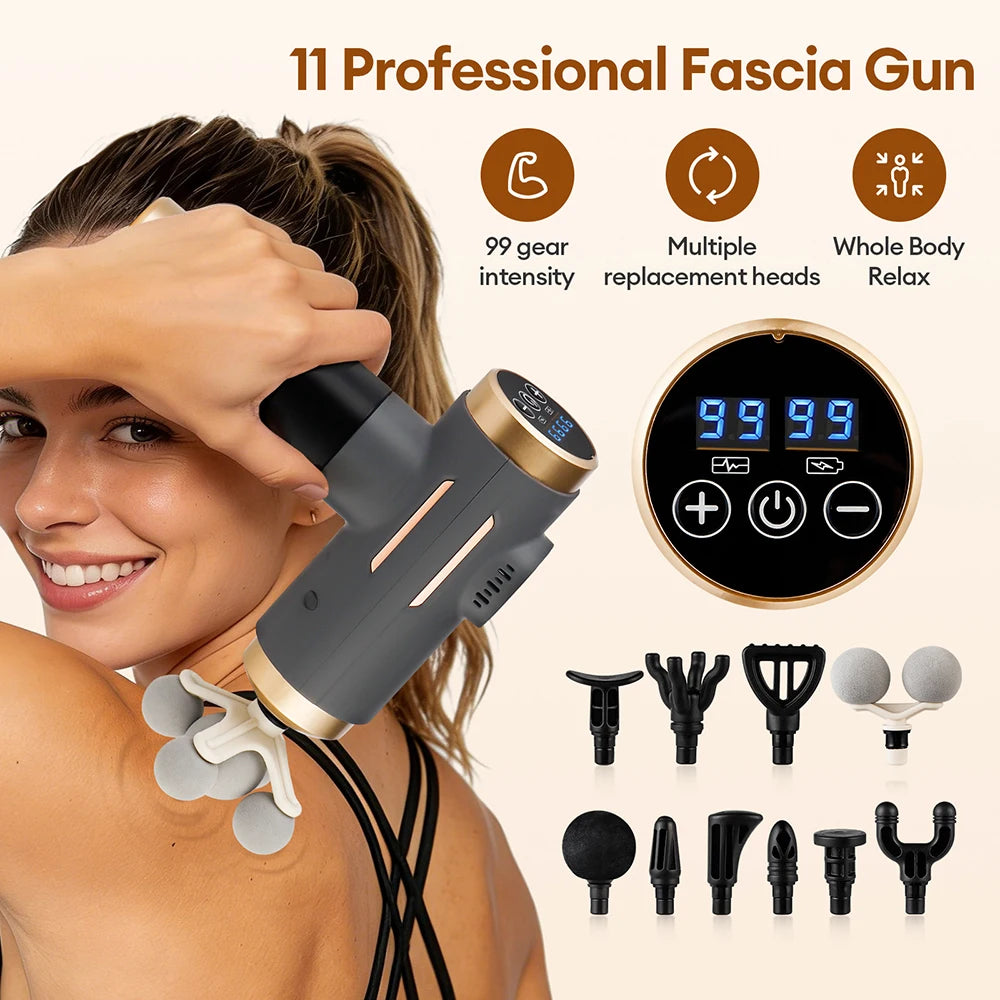 Electric Massage Gun | 99 Speed Deep Tissue Muscle Massager Back Massage Instrument Tidesmit