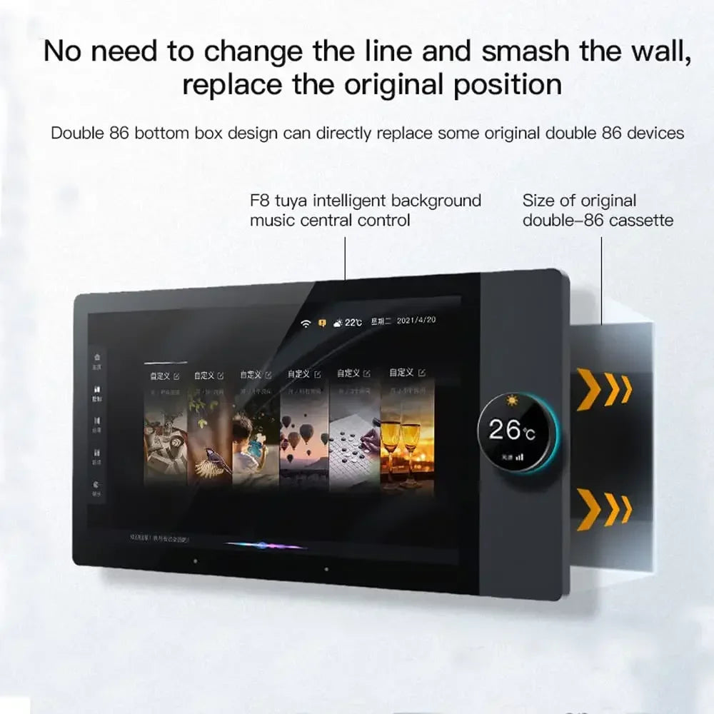 Smart Home Control Panel 8 Inch Touchscreen Zigbee Gateway Tidesmit