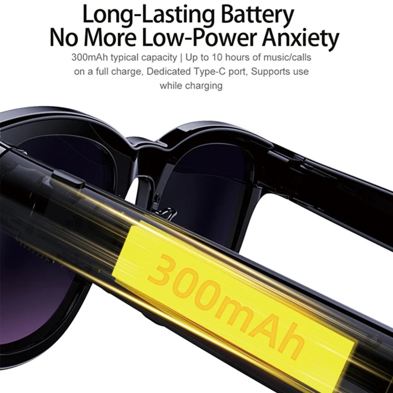 Smart Glasses with 8K Camera, Bluetooth Audio & 3-Lens Set Tidesmit