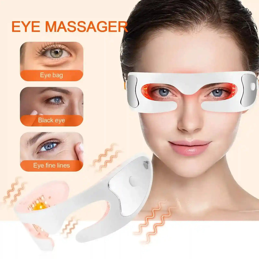 Electric Eye Massager with Red Light Therapy - White | Tidesmit Eye Massage Instrument Tidesmit