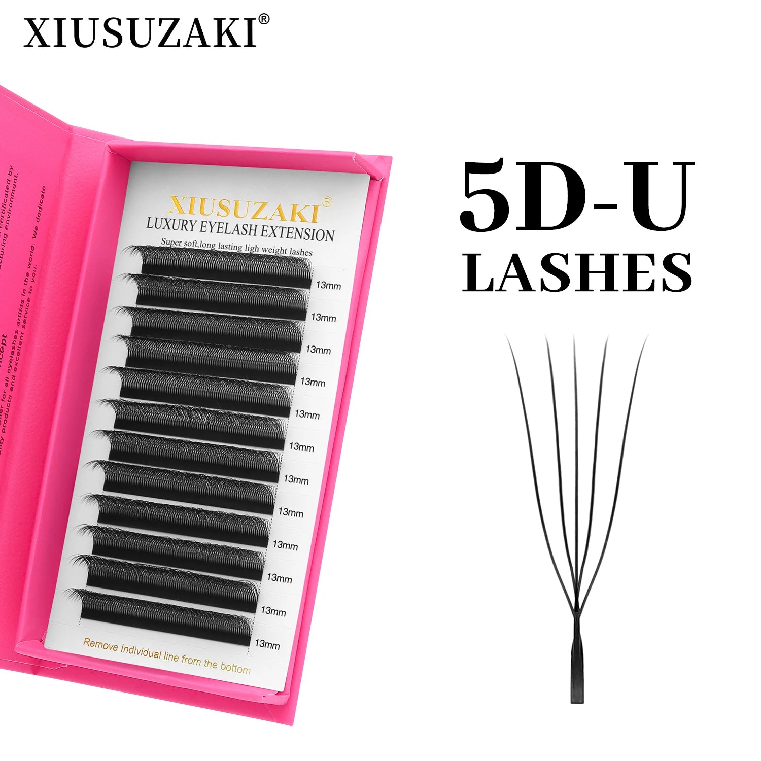 XIUSUZAKI U-Shaped YY 3D 4D 5D W Eyelash Extensions New Style U/W Lashes Extension Mink Premade Volume Fans False Eyelashes False Eyelashes U 5DW Tidesmit