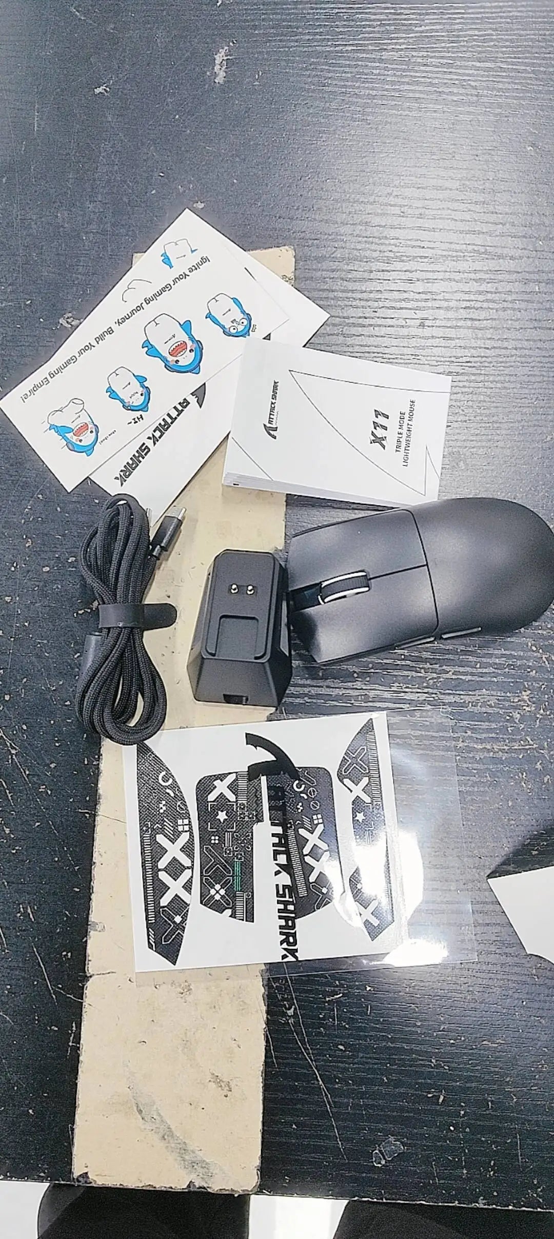 ATTACK SHARK X11 Lightweight Three-mode Wireless Gaming Mouse with RGB Charging Dock Optical Sensor PAW3311 22K DPI  PC/Mac