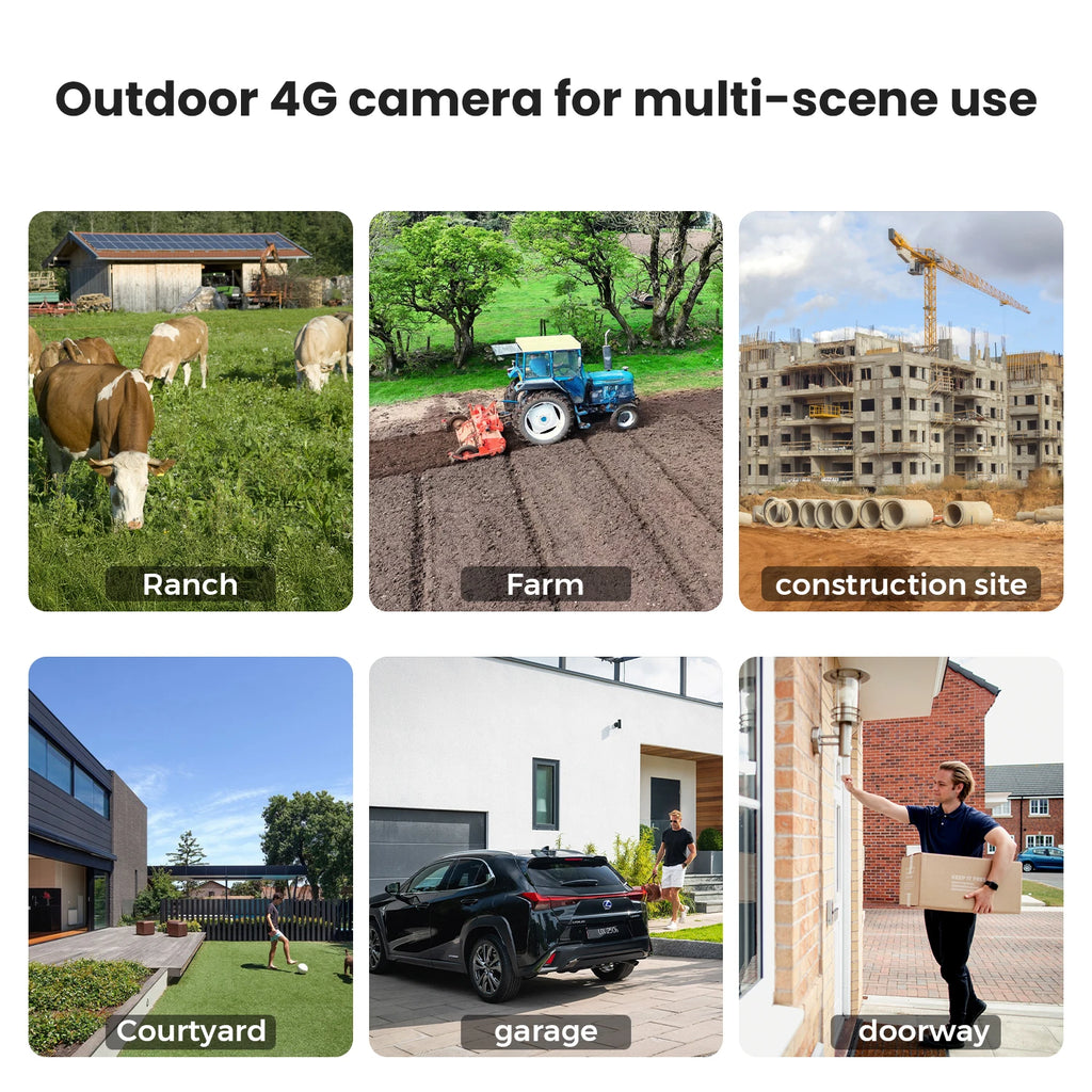 4G Solar Camera  Outdoors Wifi PTZ IP Camera 8MP 4K HD CCTV Camera AOV 24 Hour Recording Human Ai Auto Detect Tracking ICSee APP