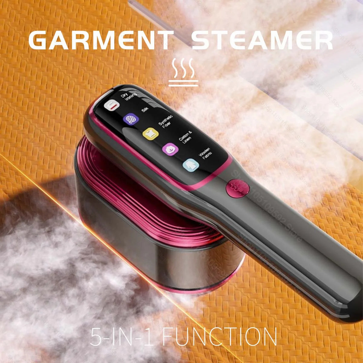 Tidesmit portable fabric press machine and handheld garment steamer showcasing ergonomic design for travel