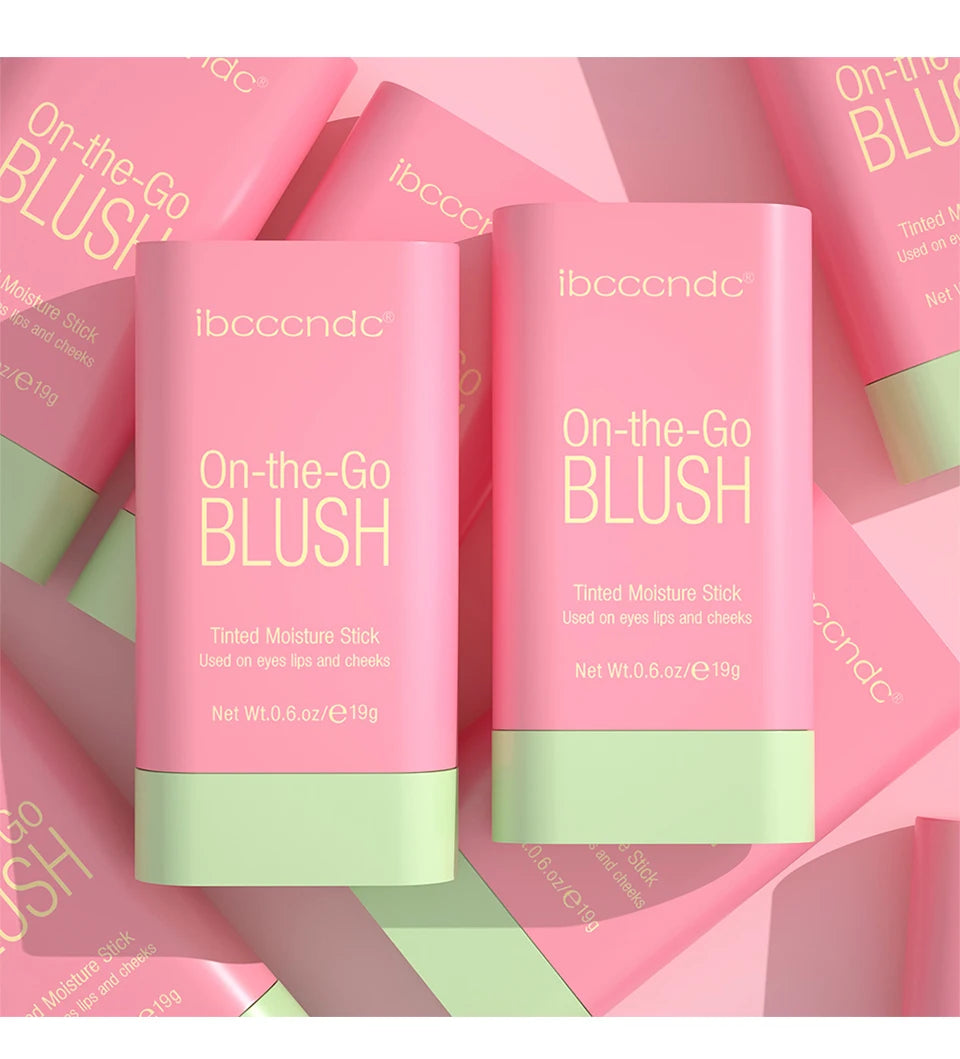 Tidesmit orange blush cream moisturizing tinted moisture stick texture close-up for natural waterproof face makeup
