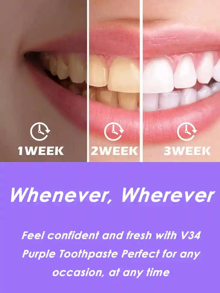 Tidesmit V34 color corrector toothpaste for instant teeth whitening and tartar stain removal