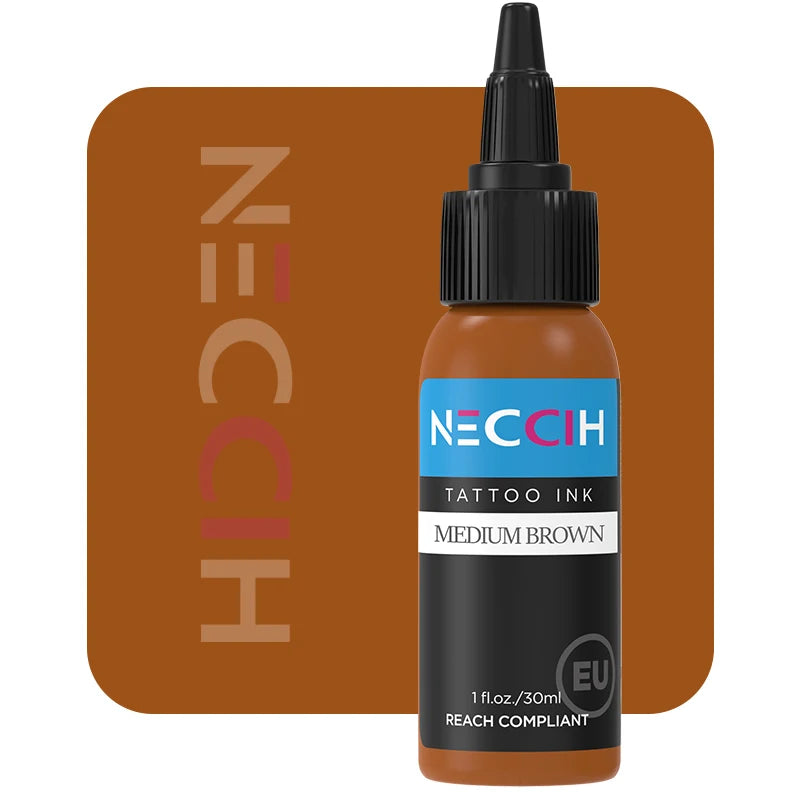 Tattoo Ink Pigment 30ml - Professional PMU Semi-Permanent Set Permanent Makeup Machines Medium Brown Tidesmit