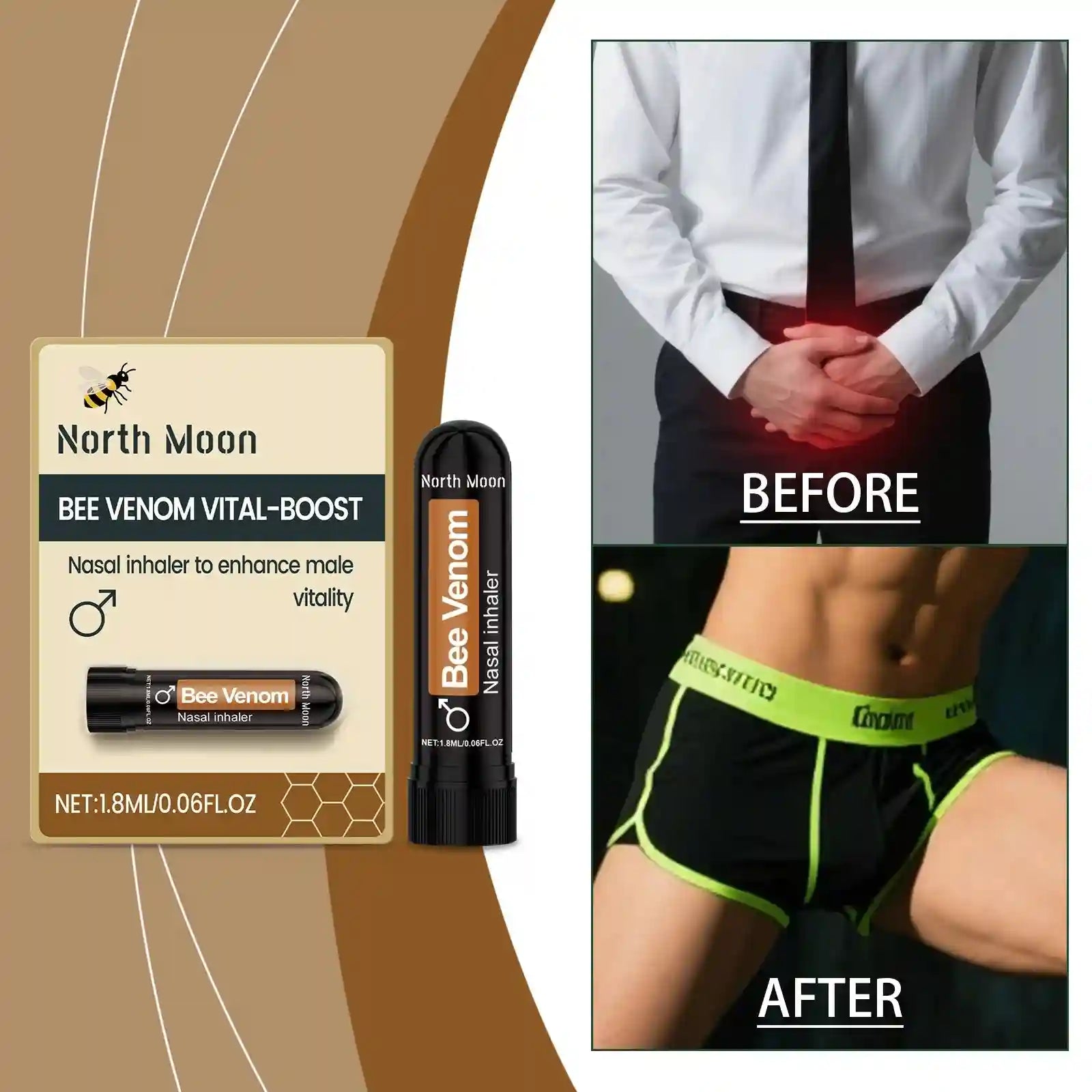 Nasal Sniffing Stick for Men - Daily Refreshing Inhalation | Tidesmit Lip Care Tidesmit