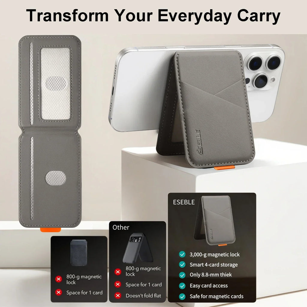 Magnetic Card Holder for iPhone: Slim RFID MagSafe Wallet & Card Case Tidesmit