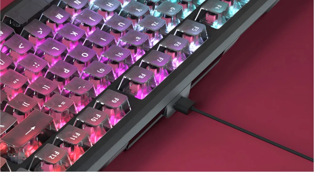 DarkBeacon Flux 87 Hall Effect Gaming Keyboard Wired, 80% Layout PC MAC Esports Keyboards, Red HE Magnetic Switch, 0.01mm Rapid Trigger, Adjustable Actuation, 8000Hz Polling, Hot Swappable, RGB Backlit, RS/SOCD/DKS/MT