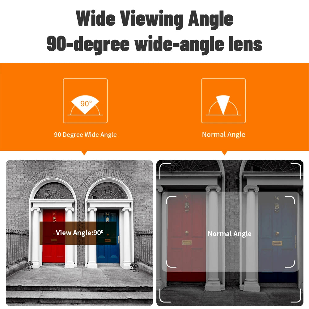 2.8' LCD Screen IR Night Vision PIR Motion Detection Digital Electronic Viewer Bell Door Peephole HD Camera Photo Video Recordin