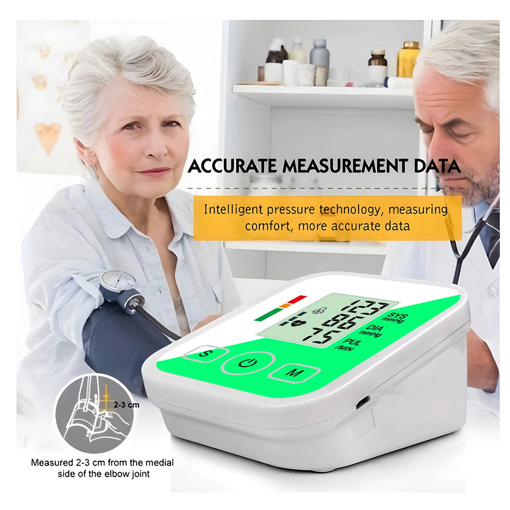 Digital Arm Pulse Blood Pressure Machine Medical Tensiometer Health Care Automatic Tonometer Household Meter