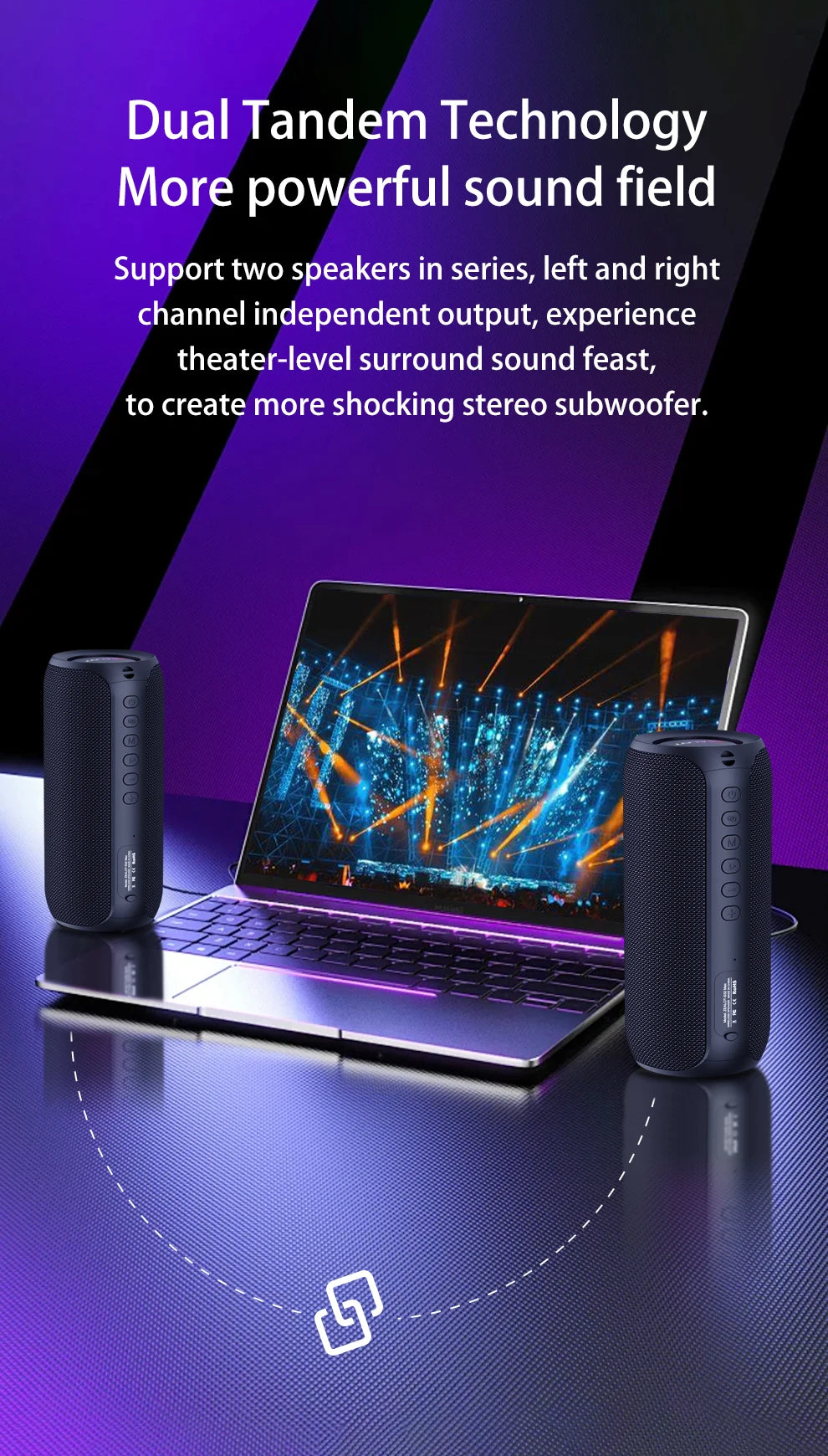Zealot S32 MAX Outdoor Portable Subwoofer Wireless Speaker,Waterproof IPX 5,Dual Pairing, 3600mAh Battery.