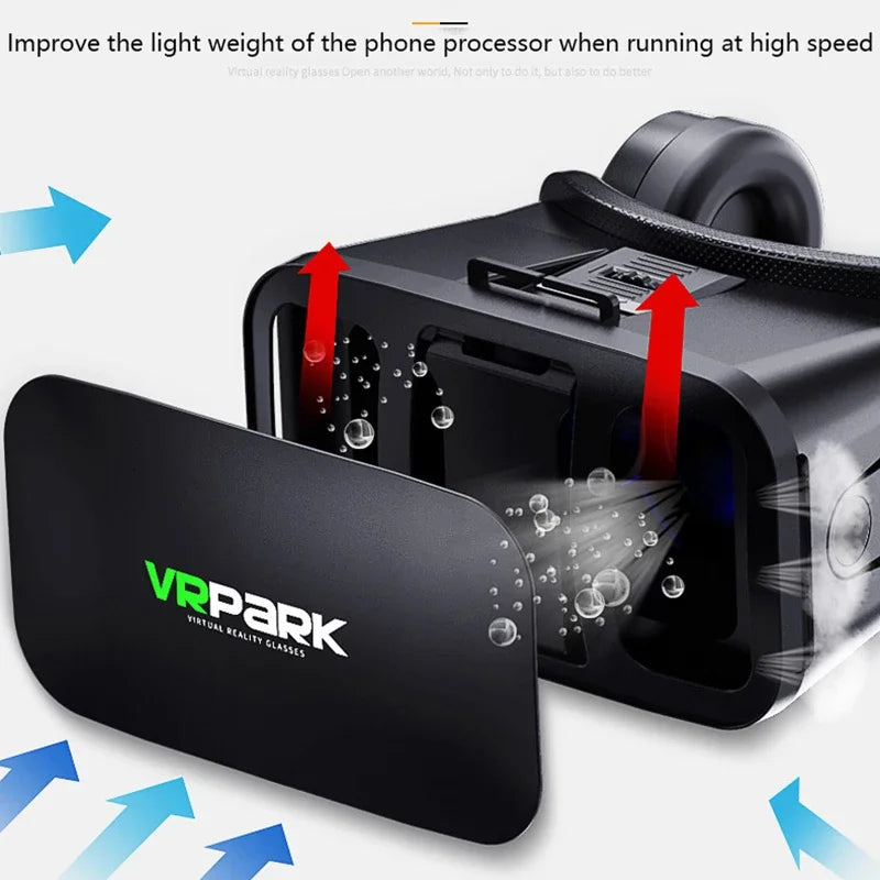 VR Headset for Smartphones - Lightweight Immersive Smart Glasses with Controller Tidesmit