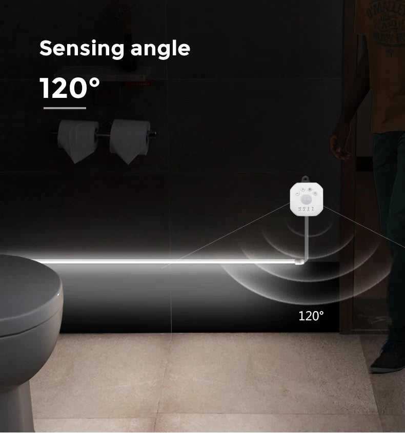 Motion Sensor Stair Lights With Chase Effect Under Bed Lights Under Cabinet Lights, Motion Activated Led Light Strip for Home