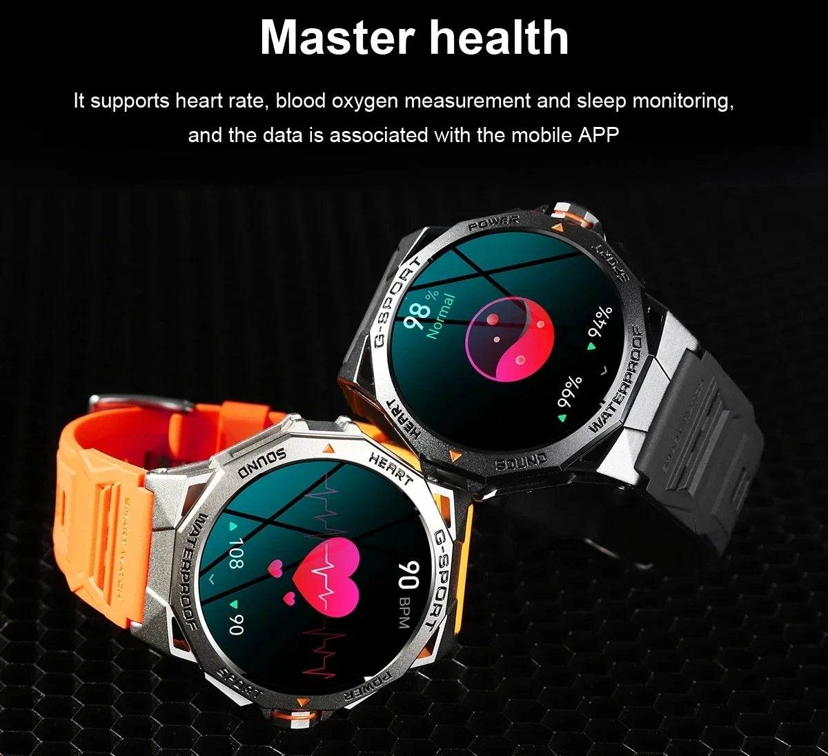 1.43inch AMOLED Screen Smartwatch Men Outdoor Sports Fitness 400mAh Large Battery Bluetooth Call Music Heart Rate Smart Bracelet