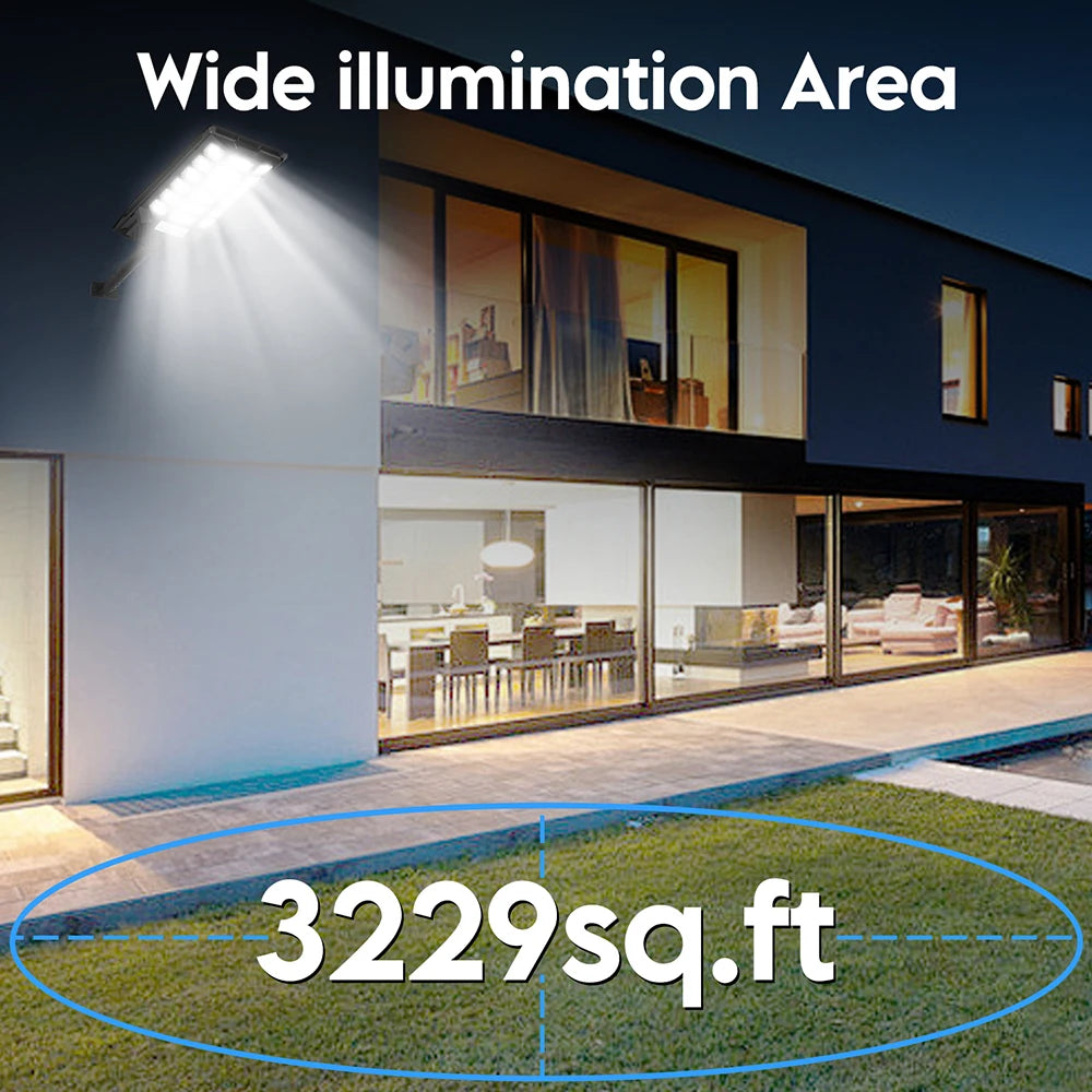 LED Solar Street Lights Outdoor Waterproof 50000LM Wide Angle Solar Light Parking Light Motion Sensor for Security Street Light