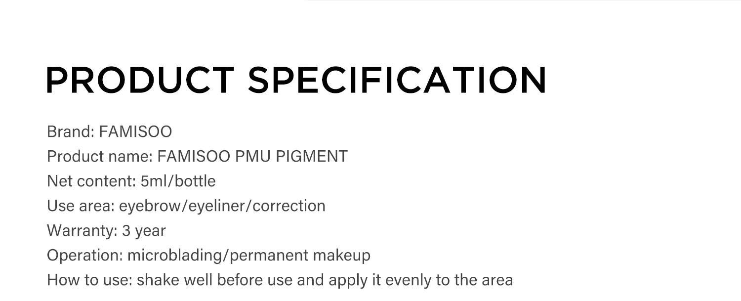 Professional Microblading Eyebrow Tattoo Ink - Long-Lasting 5ml Pigment Permanent Makeup Machines Tidesmit