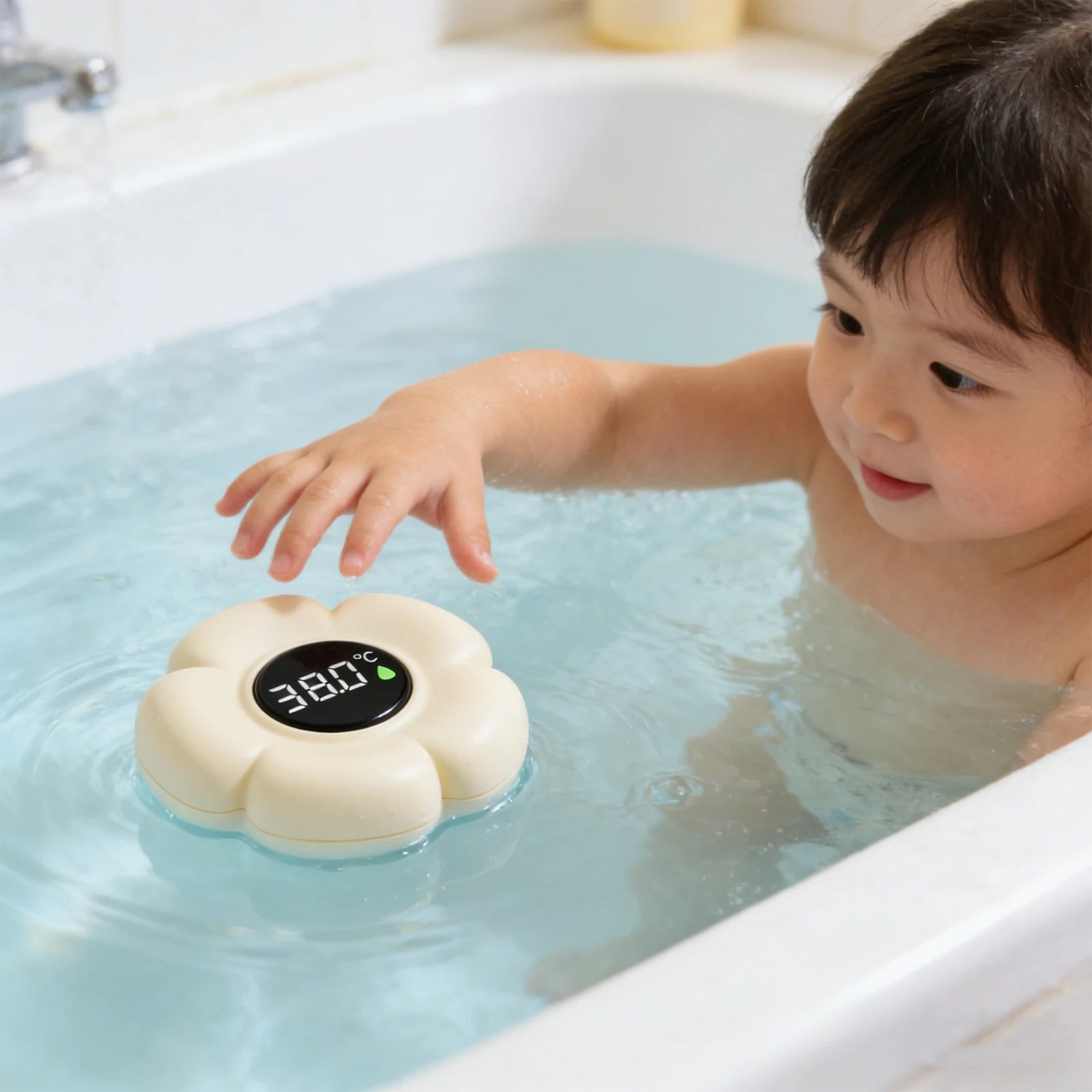 Baby Bath Thermometer with LED Display & Color Alerts Digital Water Temperature Thermometer for Newborns & Toddlers
