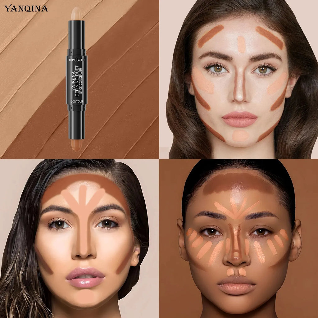 Tidesmit Contour Stick Duo waterproof highlight and shadow cream texture close-up for natural face makeup