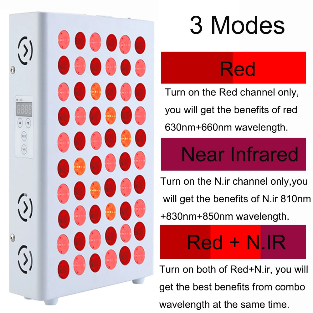 LED Red Light Therapy Panel Full Body 630nm 660nm 810nm 830nm 850nm Near Infrared Lamp Therapy Device P300 P500 P900 P1500 P2000